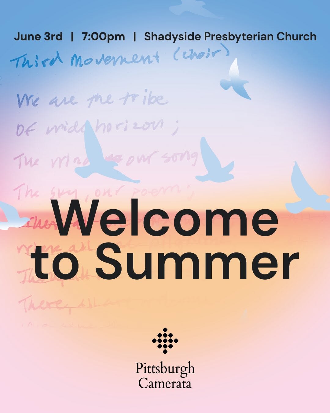 Welcome to Summer concert poster